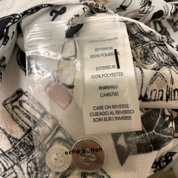 * KARL LAGERFELD * PARIS WHIMSY PRINTED Button POPLIN SHIRT - Picture 5 of 7